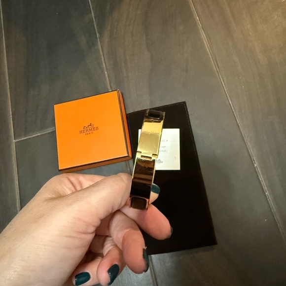 Hermès Black and Rose Gold Bracelet. GM - Picture 3 of 8